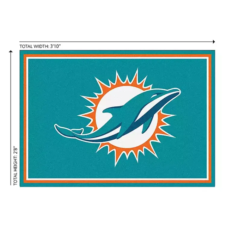Kirklands Home Miami Dolphins Area Rug, 3x4 Blue Best