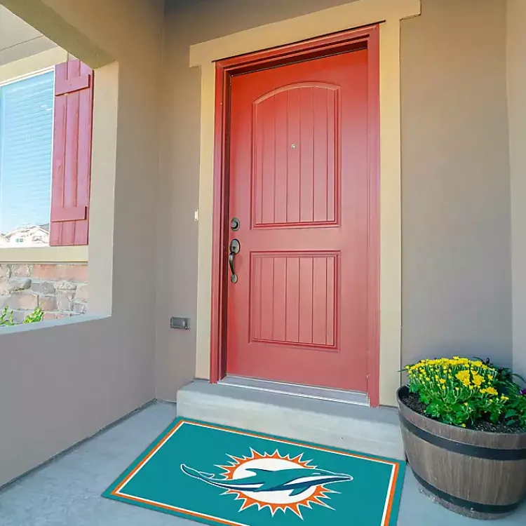 Kirklands Home Miami Dolphins Area Rug, 3x4 Blue Best