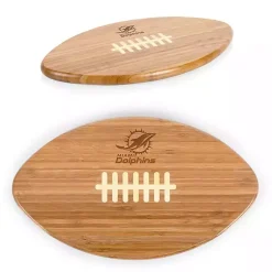 Kirklands Home Miami Dolphins Bamboo Football Cutting Board Tan Outlet