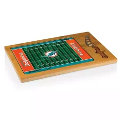 Kirklands Home Miami Dolphins Cutting Board & Knife Set New