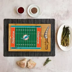 Kirklands Home Miami Dolphins Cutting Board & Knife Set New