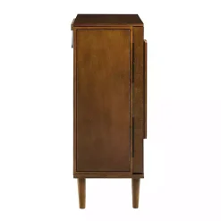 Kirklands Home Mid-Century Modern Walnut Jewelry Armoire Brown