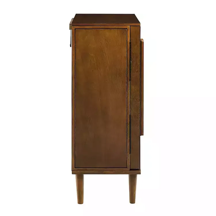 Kirklands Home Mid-Century Modern Walnut Jewelry Armoire Brown