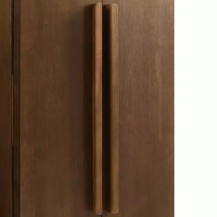 Kirklands Home Mid-Century Modern Walnut Jewelry Armoire Brown