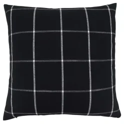 Pillows>Kirklands Home Midnight Black Large Print Plaid Throw Pillow