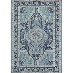 Kirklands Home Midnight Blue Frieda Medallion Area Rug, 8x10 Sale
