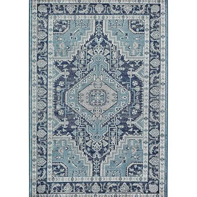 Kirklands Home Midnight Blue Frieda Medallion Area Rug, 8x10 Sale