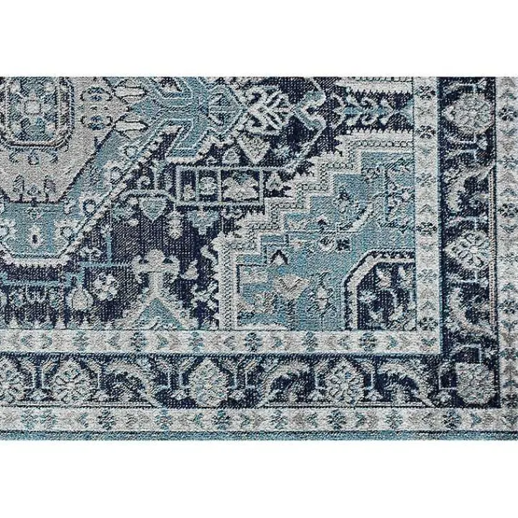 Kirklands Home Midnight Blue Frieda Medallion Area Rug, 8x10 Sale