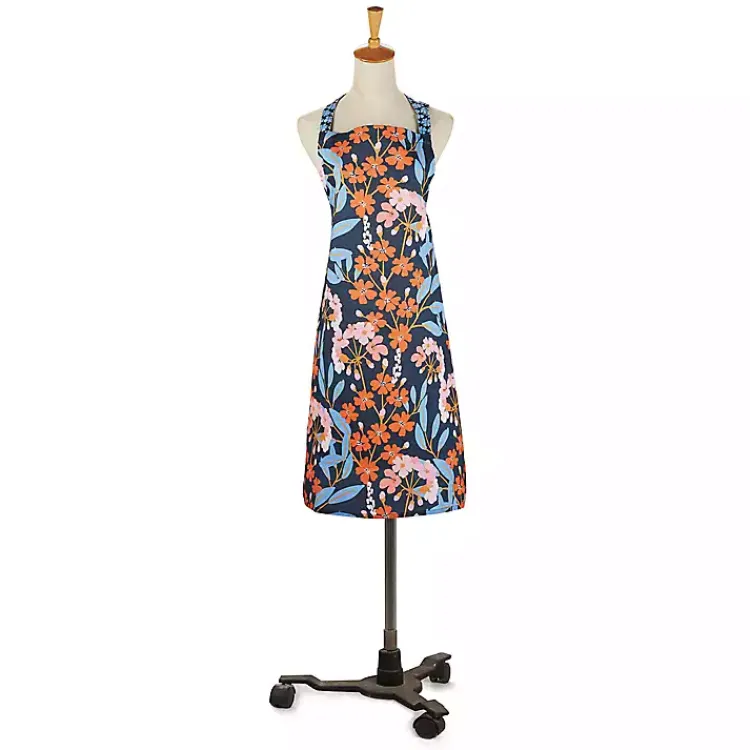 Kirklands Home Midnight Floral Bistro Apron Hot