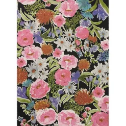 Kirklands Home Midnight Garden Party Indoor/Outdoor Rug, 7x11