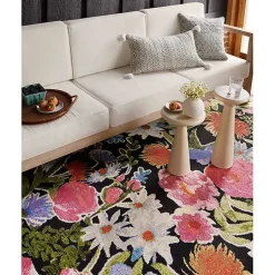 Kirklands Home Midnight Garden Party Indoor/Outdoor Rug, 7x11