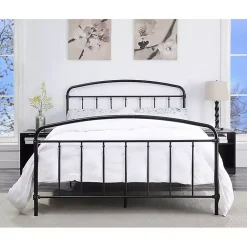 Kirklands Home Midnight Vintage Arch Queen Bed Frame Black New