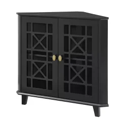 Kirklands Home Mikie Corner Cabinet Black Sale