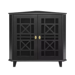 Kirklands Home Mikie Corner Cabinet Black Sale