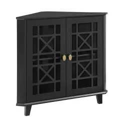 Kirklands Home Mikie Corner Cabinet Black Sale