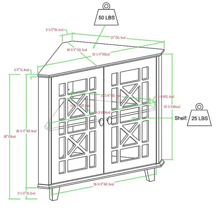 Kirklands Home Mikie Corner Cabinet Black Sale