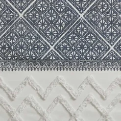 Kirklands Home Mila Horizontal Stripe Curtain Panel, 84 in. Blue Best