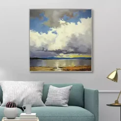 Kirklands Home Mile High Lake Sky Framed Canvas Art Print Multi