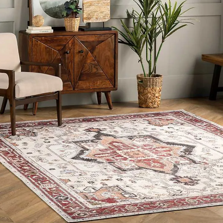 Kirklands Home Miley Traditional Medallion Washable Area Rug, 4x6 Discount