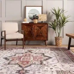 Kirklands Home Miley Traditional Medallion Washable Area Rug, 5x8 Online