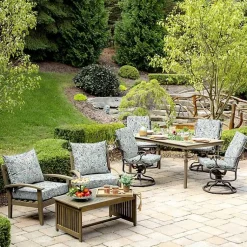 Kirklands Home Millennial Leaf Luxe Outdoor Dining Chair Cushion White Discount