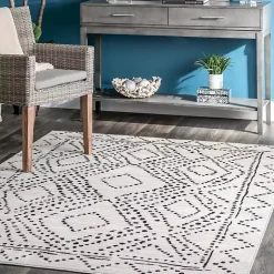 Kirklands Home Millie Dotted Diamond Area Rug, 5x8 Discount