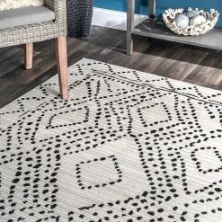 Kirklands Home Millie Dotted Diamond Area Rug, 8x10 Online