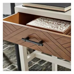 Kirklands Home Milo Honey Herringbone Accent Table Best
