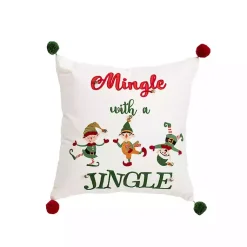 Pillows>Kirklands Home Mingle With A Jingle Christmas Throw Pillow