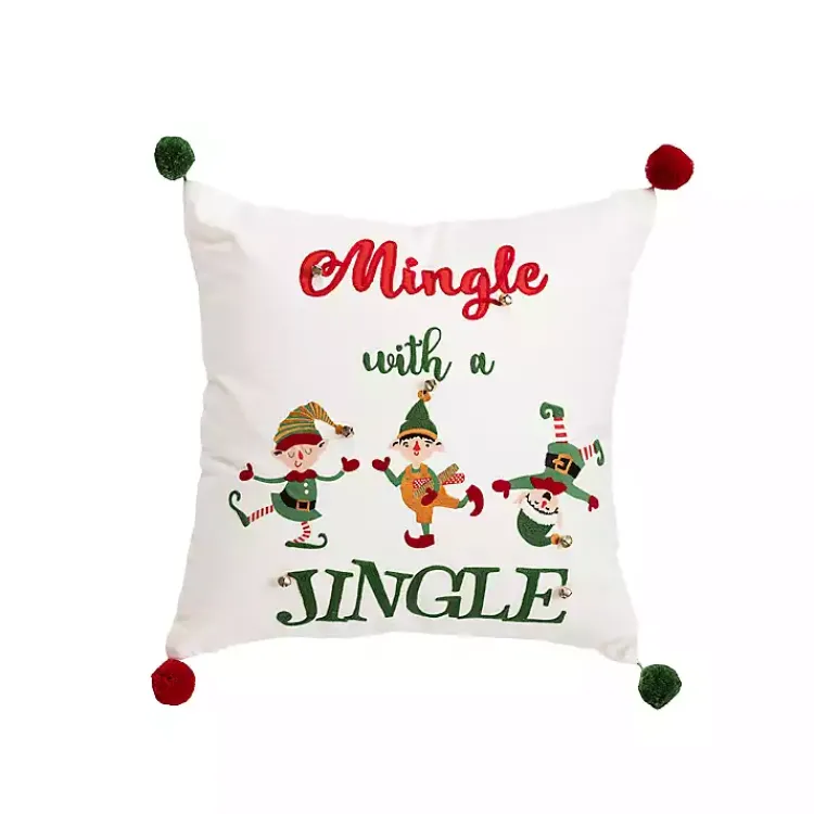 Pillows>Kirklands Home Mingle With A Jingle Christmas Throw Pillow