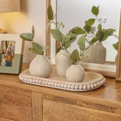Vases>Kirklands Home Mini Ceramic Natural Textured Vase, 5 in.