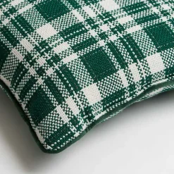 Christmas Pillows>Kirklands Home Mini Green and White Plaid Christmas Pillow