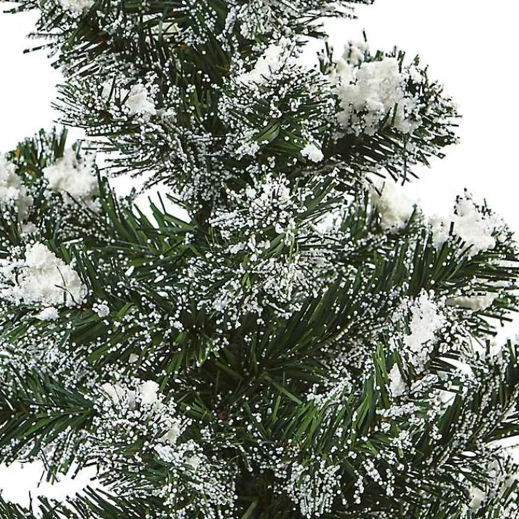 Christmas Arrangements & Garland>Kirklands Home Mini Pine Trees in Tin Planters, Set of 2 Green
