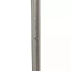 Kirklands Home Minimal Brushed Nickel Stem Floor Lamp White Discount