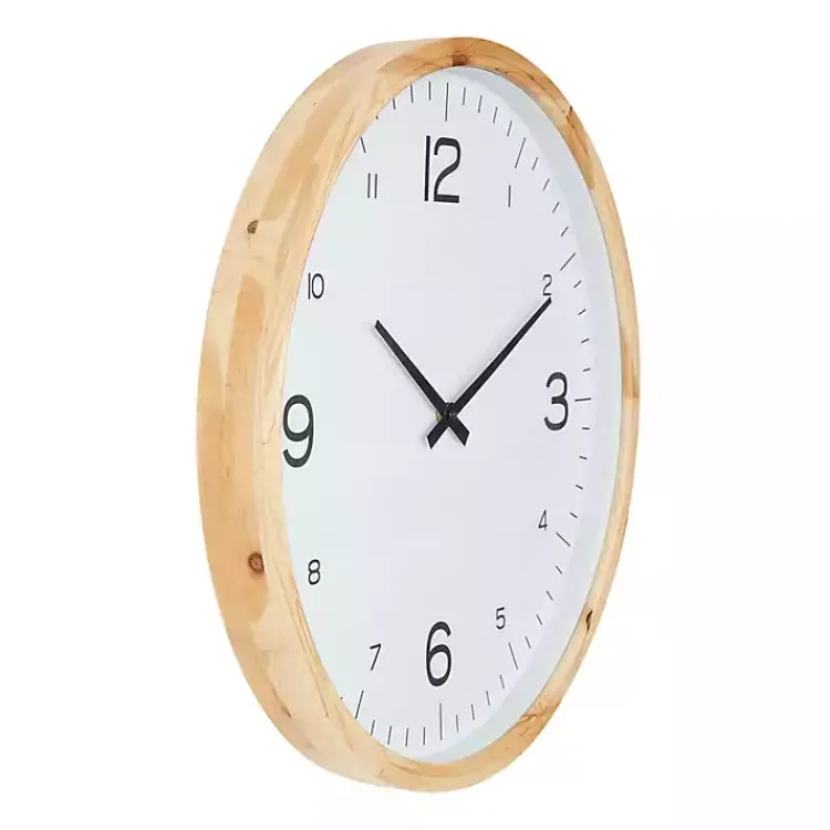 Kirklands Home Minimalist Wood Frame Wall Clock Discount