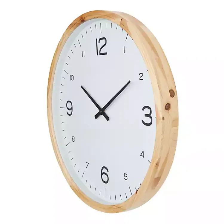 Kirklands Home Minimalist Wood Frame Wall Clock Discount