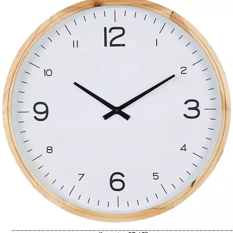 Kirklands Home Minimalist Wood Frame Wall Clock Discount