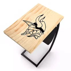 Kirklands Home Minnesota Vikings Wood C-Table Tan Discount