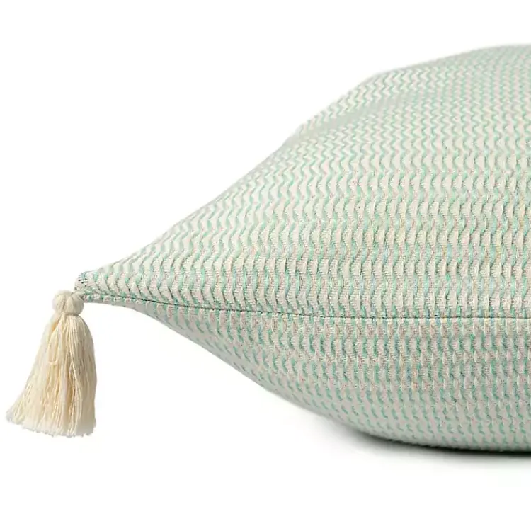 Pillows>Kirklands Home Mint Trapeze Organic Cotton Throw Pillow