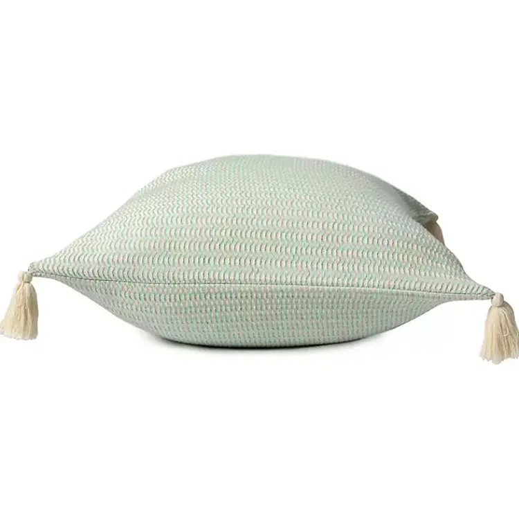 Pillows>Kirklands Home Mint Trapeze Organic Cotton Throw Pillow