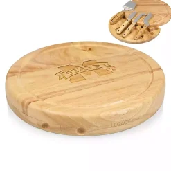 Kirklands Home Mississippi State Cheese Board and Tool Set Tan New