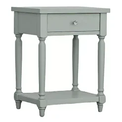 Kirklands Home Mist Rectangle Accent Table with Charging Station Green Online
