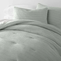 Kirklands Home Mist Waffle Ultra-Soft 3-pc. Queen Comforter Set Green Clearance