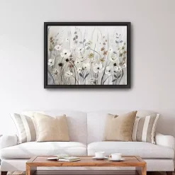Kirklands Home Misty Meadow Black Framed Canvas Art Print New