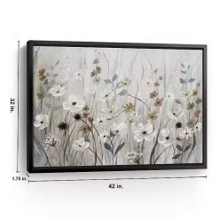 Kirklands Home Misty Meadow Black Framed Canvas Art Print New