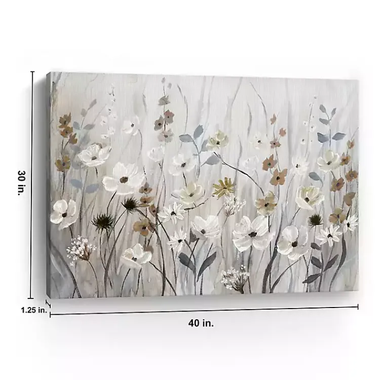 Kirklands Home Misty Meadow Field Large Canvas Art Print Gray Online