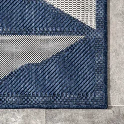 Kirklands Home Mitchell Blue Geo Diamonds Outdoor Rug, 5x8 Sale