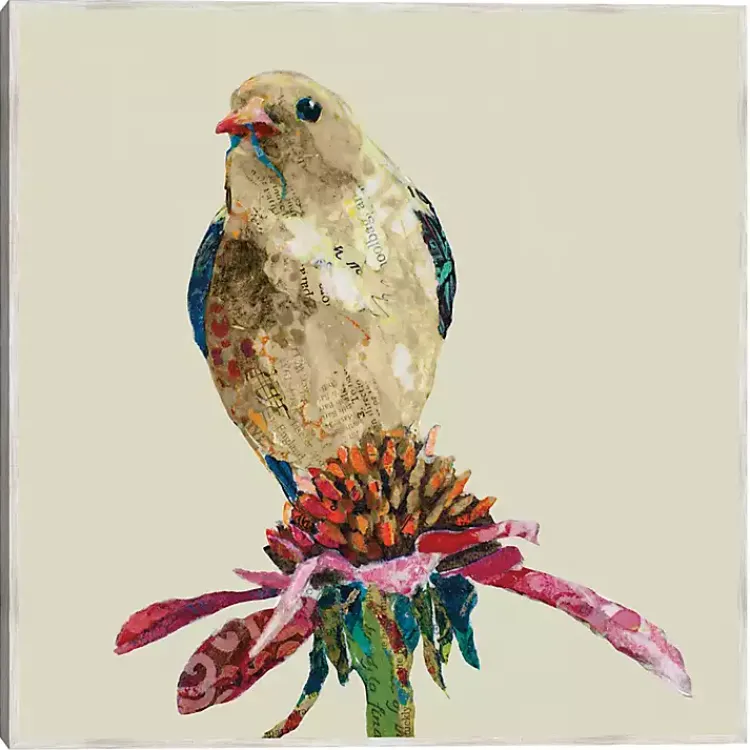 Kirklands Home Mixed Media Bird II Framed Canvas Art Print Outlet