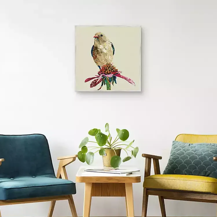 Kirklands Home Mixed Media Bird II Framed Canvas Art Print Outlet