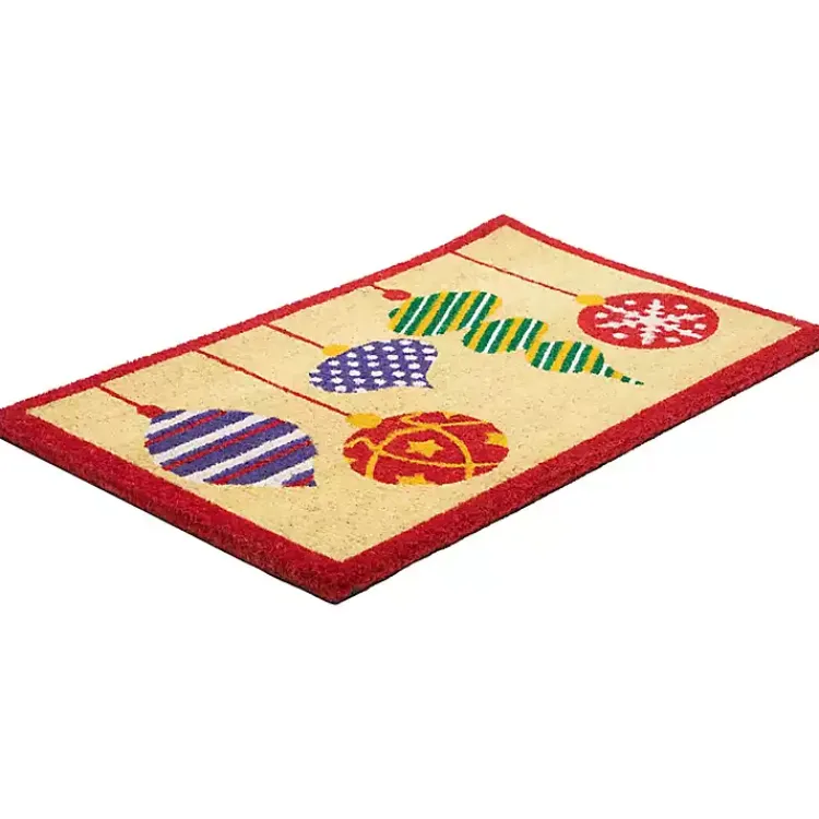 Outdoor Christmas Decorations>Kirklands Home Mixed Ornaments Christmas Doormat